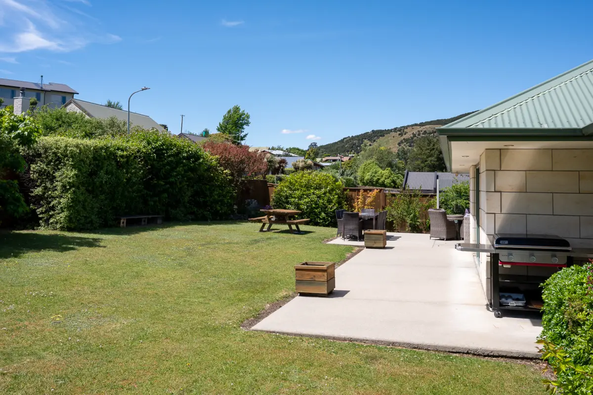 Large private back yard with room for all to enjoy