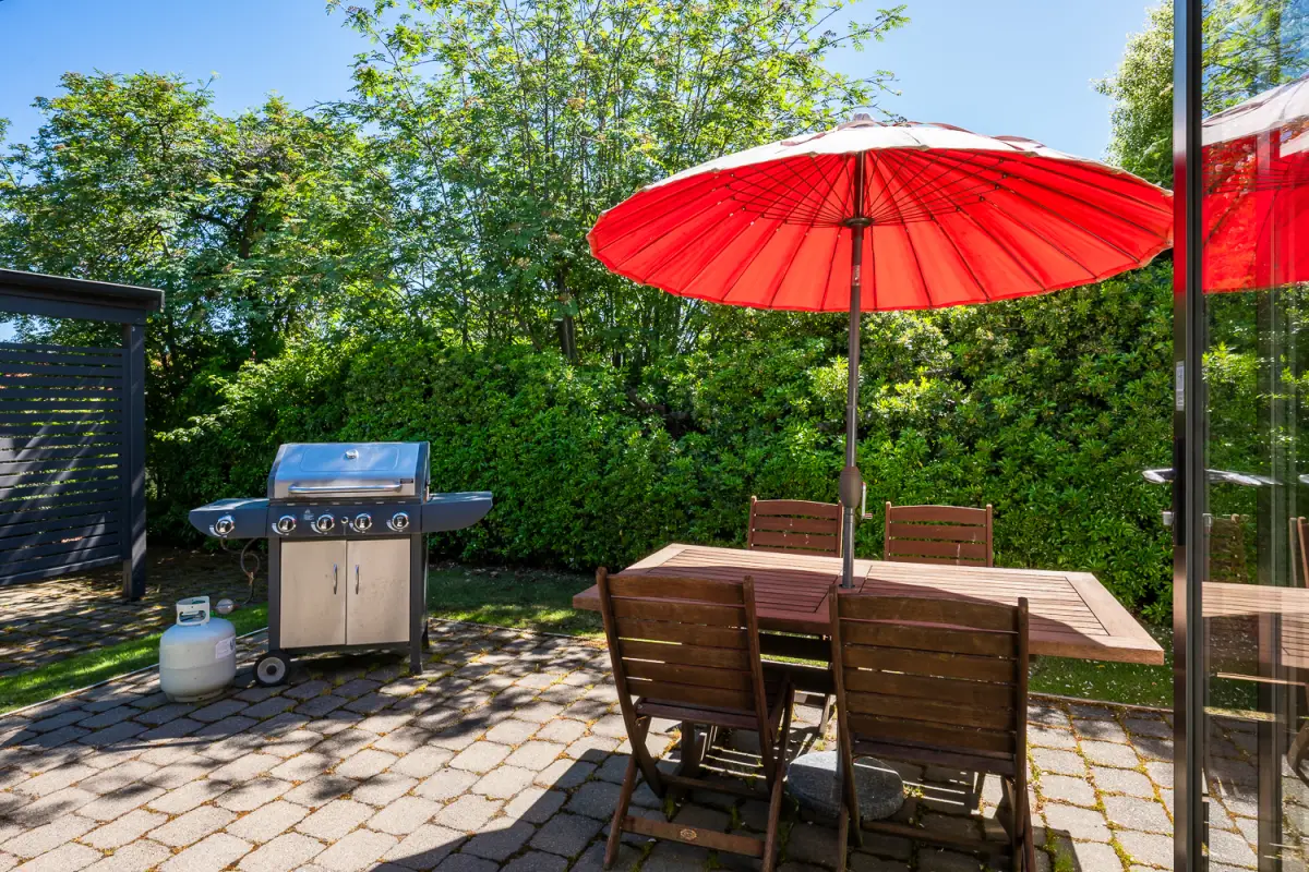 Sunny Outdoor BBQ Area 