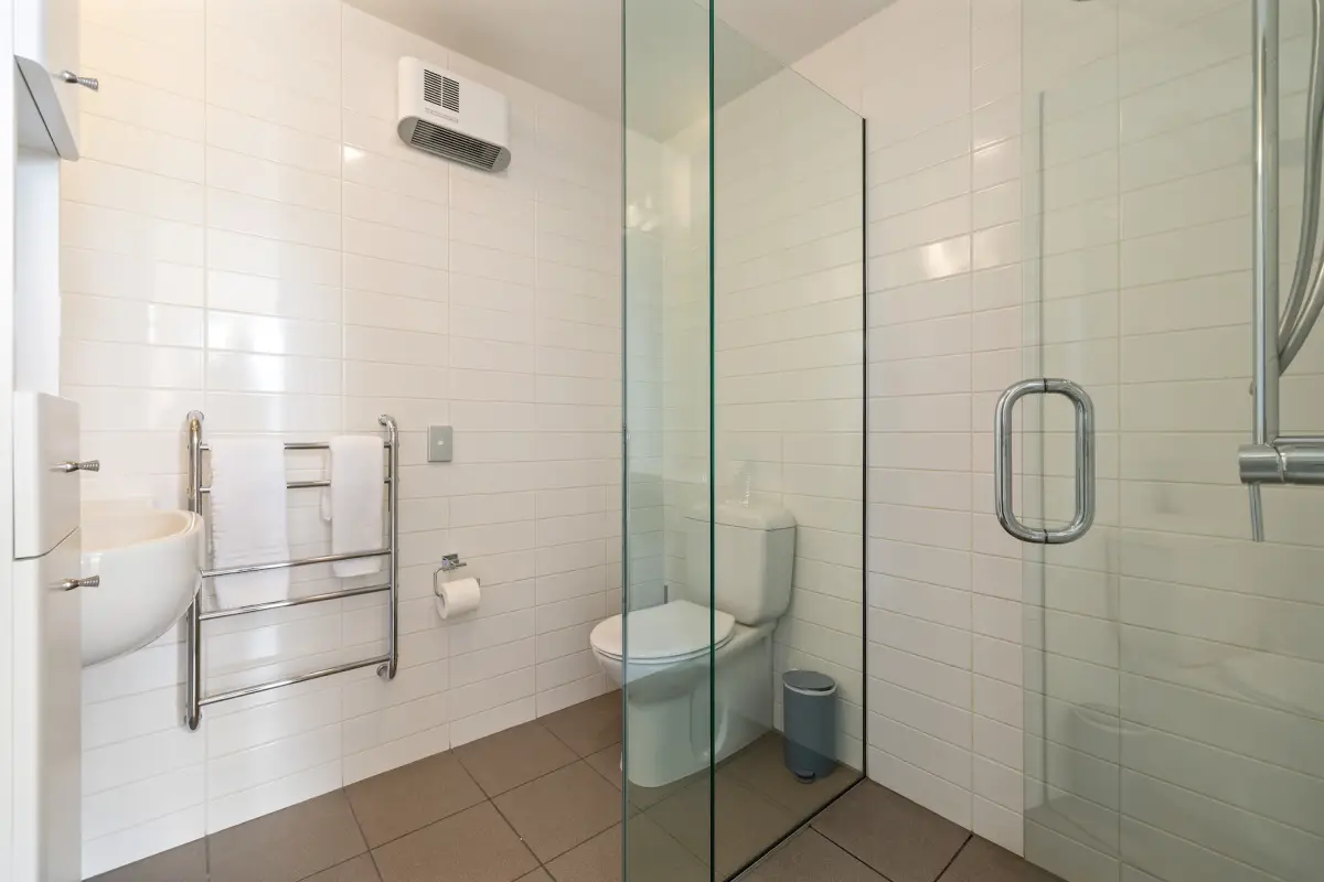 Main Bathroom with Glass Shower 