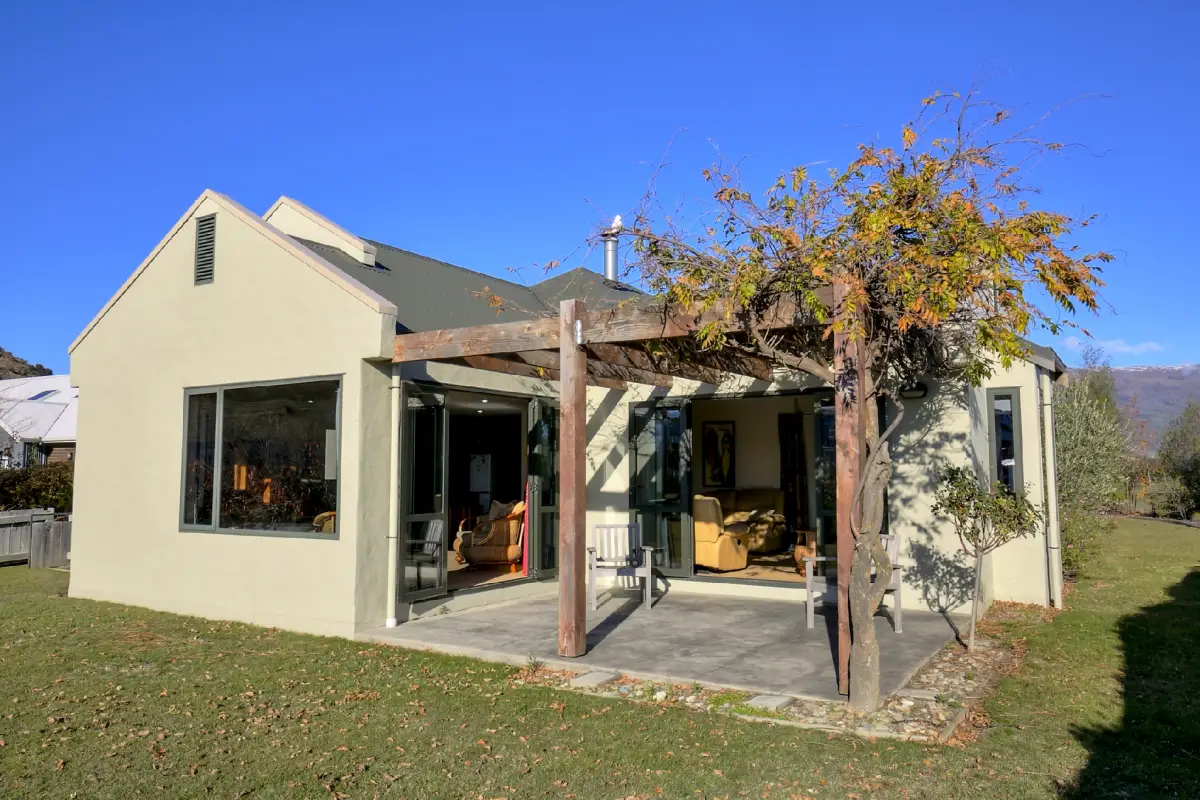 Outdoor Patio Opening out to Grass Area