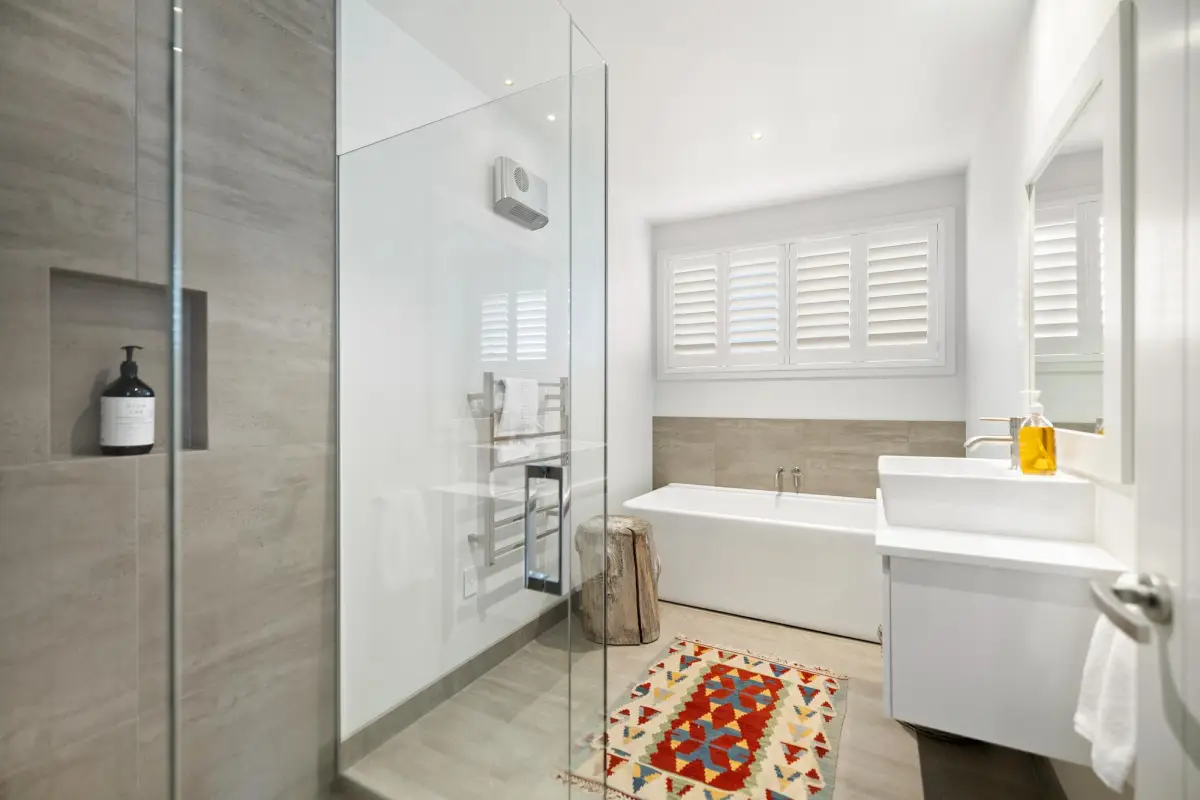 Main Bathroom with Glass Shower