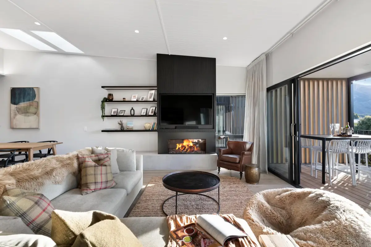 Luxurious Lounge Area with Gas Fireplace