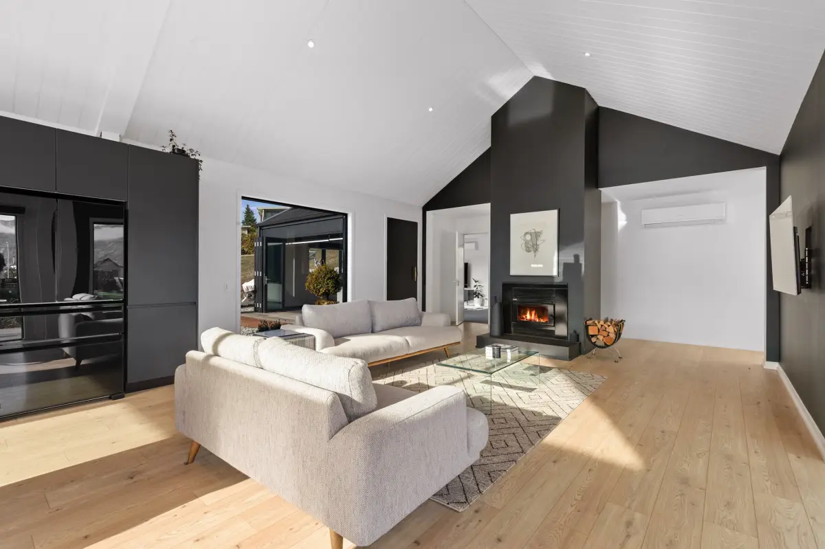 Living Room with Woodfire