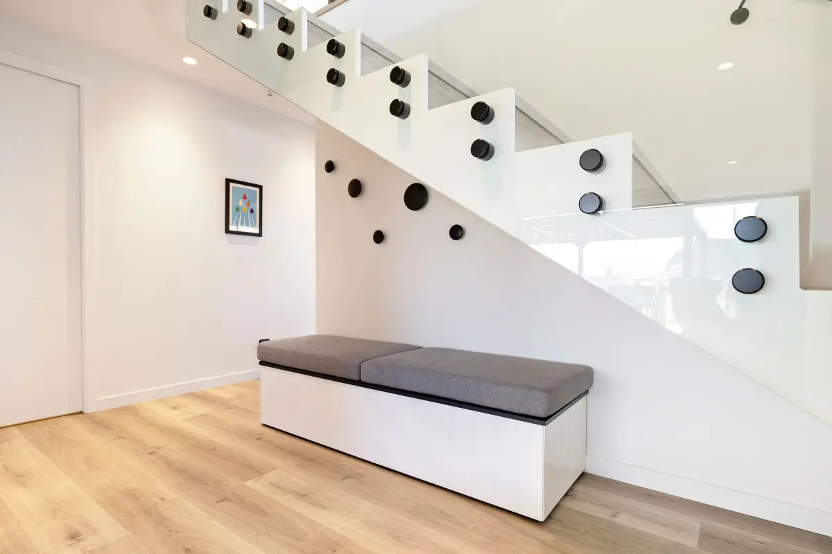 Seating area with storage